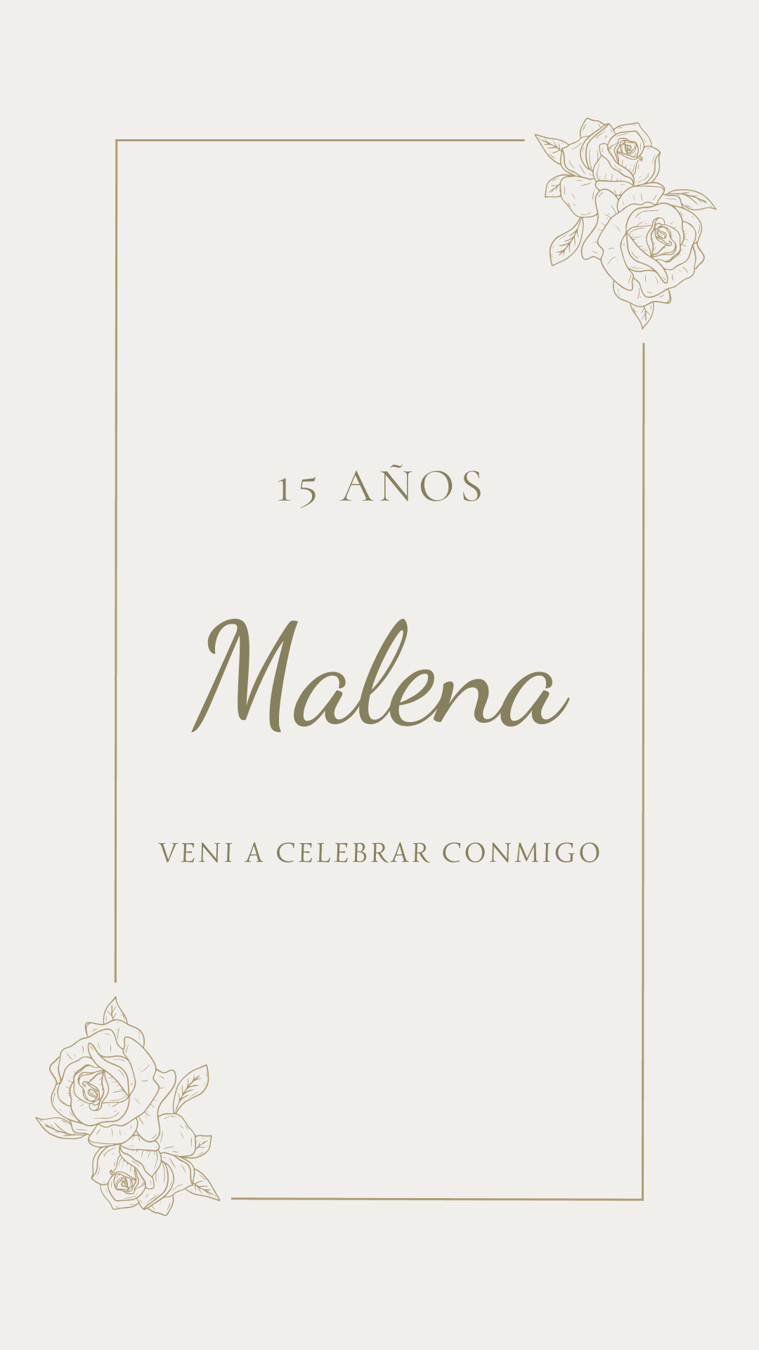 Invitación con diseño minimalista
